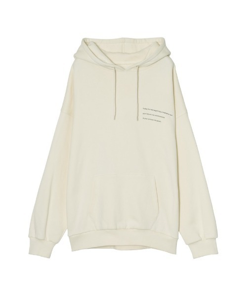 Re:EDIT（リエディ）の「[IWU（アイダブリュー）]ユニセックスUSAコットン裏起毛ロゴフーディ（パーカー・レディース・杢グレー/アイボリー/ベージュ/モカ/ブラック・SMALL/LARGE/MEDIUM）」の15枚目の写真