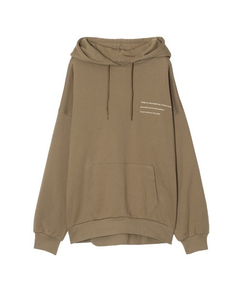 Re:EDIT（リエディ）の「[IWU（アイダブリュー）]ユニセックスUSAコットン裏起毛ロゴフーディ（パーカー・レディース・杢グレー/アイボリー/ベージュ/モカ/ブラック・SMALL/LARGE/MEDIUM）」の18枚目の写真