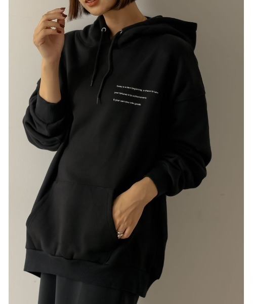 Re:EDIT（リエディ）の「[IWU（アイダブリュー）]ユニセックスUSAコットン裏起毛ロゴフーディ（パーカー・レディース・杢グレー/アイボリー/ベージュ/モカ/ブラック・SMALL/LARGE/MEDIUM）」の19枚目の写真