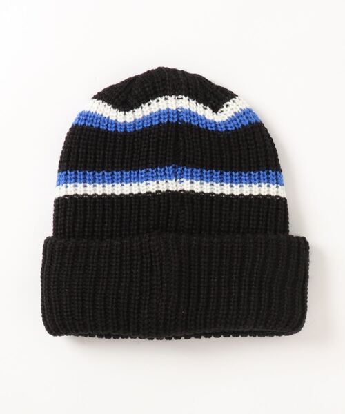 XLARGE KIDS（エクストララージキッズ）の「ラインニット帽（ニットキャップ/ビーニー・キッズ・ブラック/グリーン・FREE）」の5枚目の写真