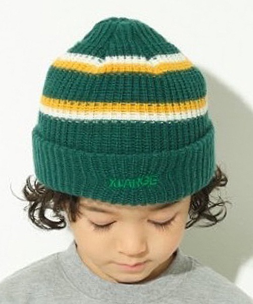 XLARGE KIDS（エクストララージキッズ）の「ラインニット帽（ニットキャップ/ビーニー・キッズ・ブラック/グリーン・FREE）」の15枚目の写真