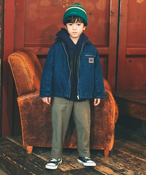 XLARGE KIDS（エクストララージキッズ）の「ラインニット帽（ニットキャップ/ビーニー・キッズ・ブラック/グリーン・FREE）」の3枚目の写真