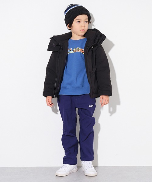 XLARGE KIDS（エクストララージキッズ）の「ラインニット帽（ニットキャップ/ビーニー・キッズ・ブラック/グリーン・FREE）」の4枚目の写真