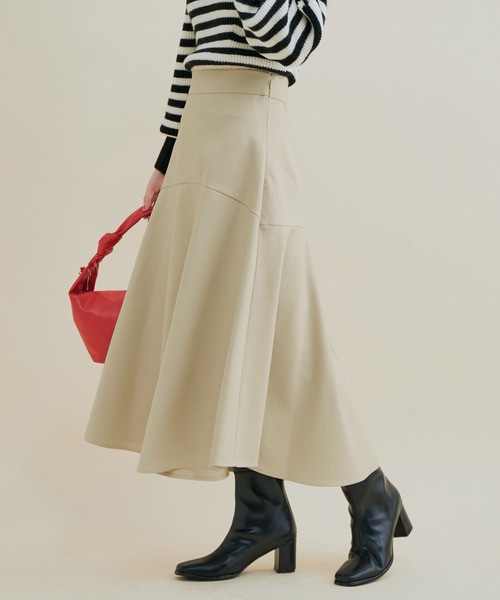VIS（ビス）の「ひらっと揺れるマーメイドスカート（スカート・レディース・ブラック/ベージュ/イエロー・S/M）」の3枚目の写真
