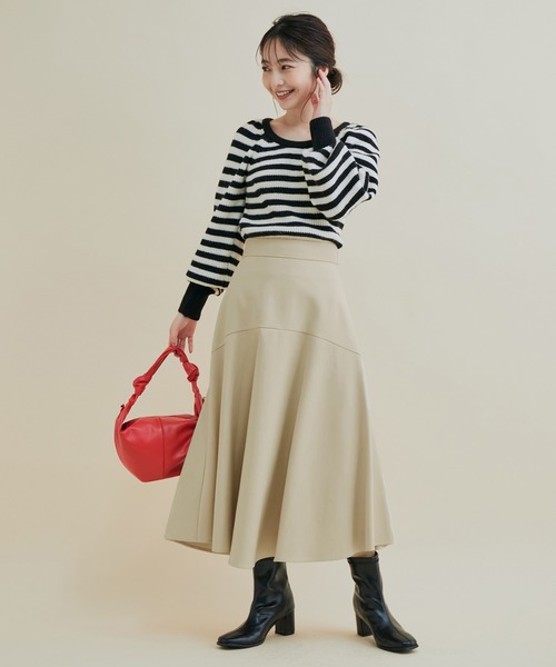 VIS（ビス）の「ひらっと揺れるマーメイドスカート（スカート・レディース・ブラック/ベージュ/イエロー・S/M）」の5枚目の写真