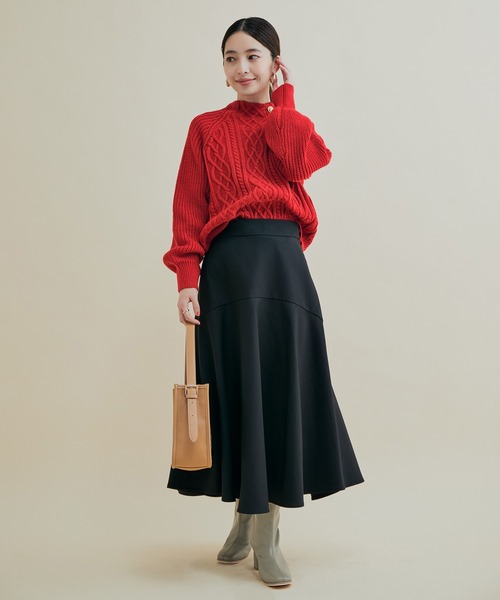 VIS（ビス）の「ひらっと揺れるマーメイドスカート（スカート・レディース・ブラック/ベージュ/イエロー・S/M）」の15枚目の写真