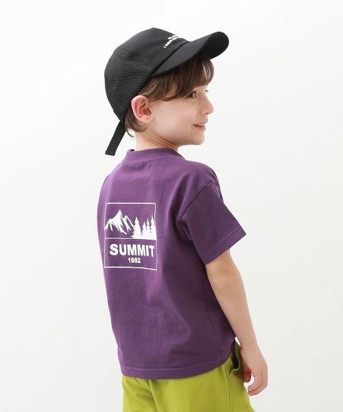 devirock(デビロック)の「バックプリント異素材ポケット半袖Tシャツ(Tシャツ/カットソー・キッズ・パープル/オフホワイト/ライトカーキ/スミクロ・120cm/140cm/130cm/150cm/160cm/110cm/100cm)」の4枚目の写真