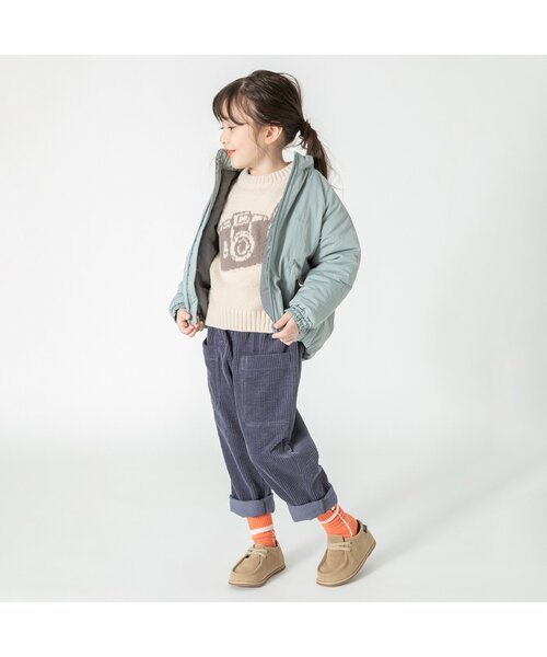 BREEZE(ブリーズ)の「スタンドカラー中綿ブルゾン(ブルゾン・キッズ・ベージュ/ブラウン/ミント・120/130/140/150/90/100/110)」の4枚目の写真