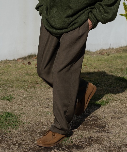 kutir（クティール）の「センタープレステーパードパンツ（スラックス・メンズ・ブラック/ダークブラウン/カーキ/オレンジ・SMALL/MEDIUM/LARGE）」の4枚目の写真