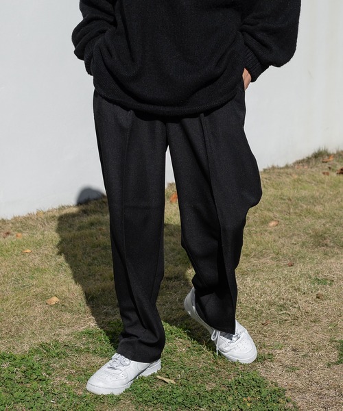 kutir（クティール）の「センタープレステーパードパンツ（スラックス・メンズ・ブラック/ダークブラウン/カーキ/オレンジ・SMALL/MEDIUM/LARGE）」の2枚目の写真