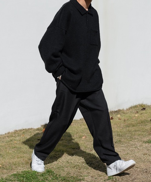 kutir（クティール）の「センタープレステーパードパンツ（スラックス・メンズ・ブラック/ダークブラウン/カーキ/オレンジ・SMALL/MEDIUM/LARGE）」の5枚目の写真