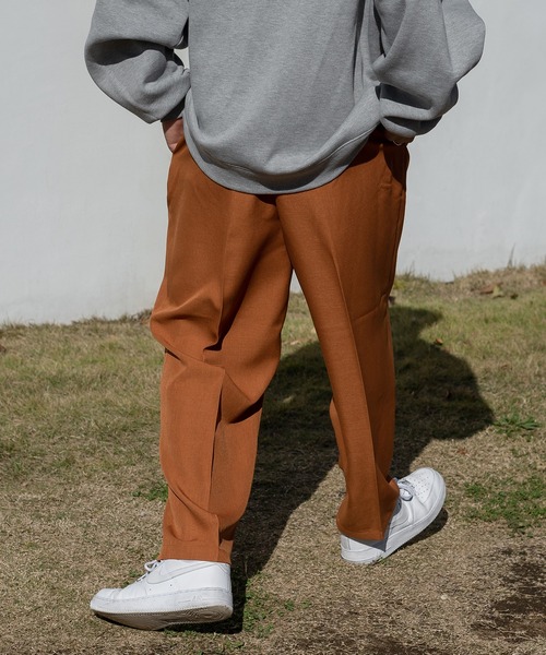 kutir（クティール）の「センタープレステーパードパンツ（スラックス・メンズ・ブラック/ダークブラウン/カーキ/オレンジ・SMALL/MEDIUM/LARGE）」の9枚目の写真