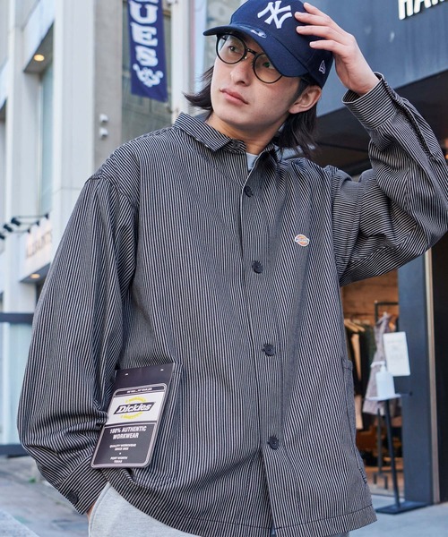 Dickies(ディッキーズ)の「Dickies/ディッキーズ ワッペン刺繍オーバーサイズツイルカバーオール(カバーオール・メンズ・ブラック/ベージュ/ネイビー/アイボリー・M/L/XL)」の4枚目の写真