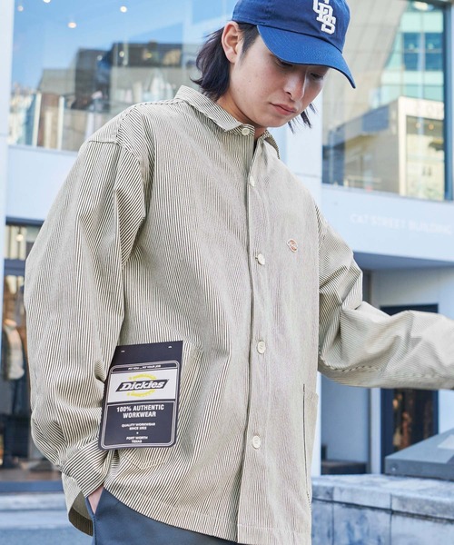 Dickies(ディッキーズ)の「Dickies/ディッキーズ ワッペン刺繍オーバーサイズツイルカバーオール(カバーオール・メンズ・ブラック/ベージュ/ネイビー/アイボリー・M/L/XL)」の20枚目の写真