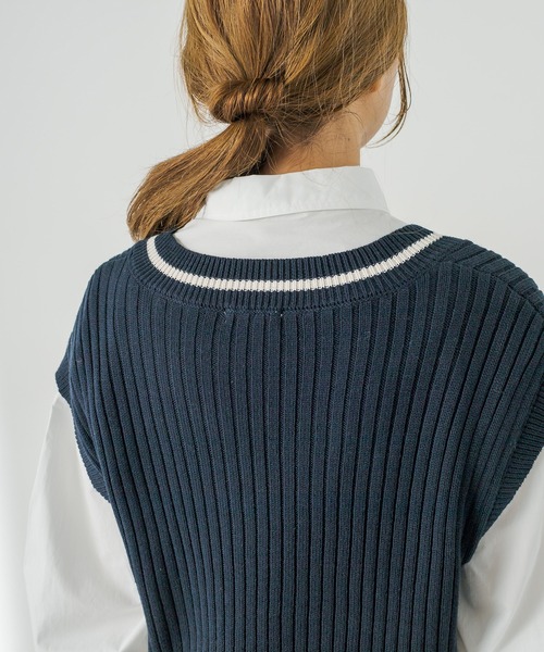 OLIVE des OLIVE(オリーブデオリーブ)の「旬なベスト×シャツSET(ベスト・レディース・ライトグレー/ネイビー/オフホワイト・FREE)」の20枚目の写真