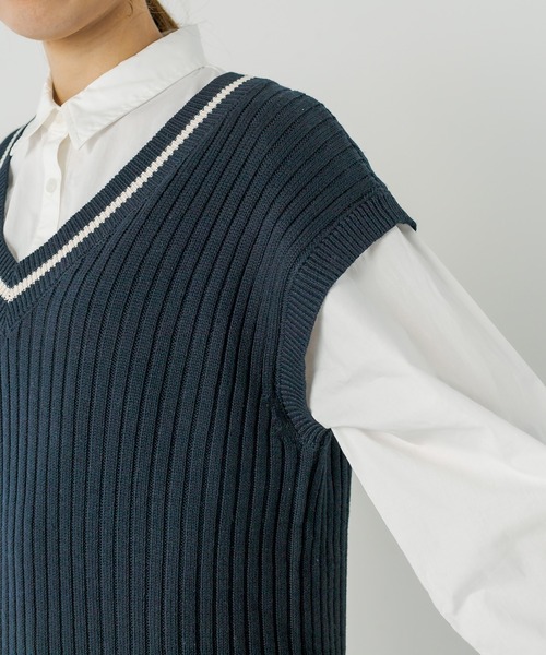 OLIVE des OLIVE(オリーブデオリーブ)の「旬なベスト×シャツSET(ベスト・レディース・ライトグレー/ネイビー/オフホワイト・FREE)」の22枚目の写真