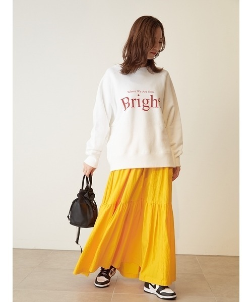 emmi（エミ）の「【emmi atelier】ボリュームティアードスカ-ト（スカート・レディース・ホワイト/オレンジ/ミント・1/0）」の11枚目の写真