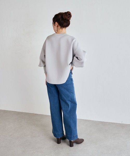 BEARDSLEY（ビアズリー）の「一つ一つ違うボタンが◎ボタンデニムバギー（デニムパンツ・レディース・ブルー・0/1）」の10枚目の写真