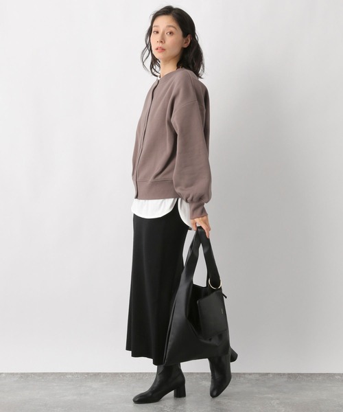 LEPSIM(レプシィム)の「【前後で着られる】2WAYカーデプルオーバー 262387(カーディガン/ボレロ・レディース・ライトグレー/ブラック/ブラウン・FREE)」の9枚目の写真