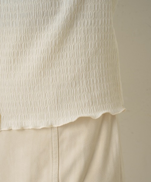 Kastane(カスタネ)の「シャーリングメロウプルオーバー(Tシャツ/カットソー・レディース・ブラック/サックスブルー/アイボリー・FREE)」の7枚目の写真