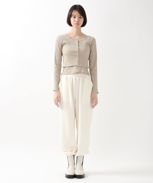 ALAND（エーランド）の「3.3Field Trip／キャミSET RIBカーディガン  2261505（カーディガン/ボレロ・レディース・ブラック/ベージュ/ピンク・FREE）」の10枚目の写真