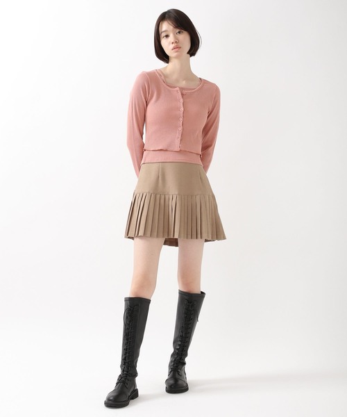 ALAND（エーランド）の「3.3Field Trip／キャミSET RIBカーディガン  2261505（カーディガン/ボレロ・レディース・ブラック/ベージュ/ピンク・FREE）」の14枚目の写真