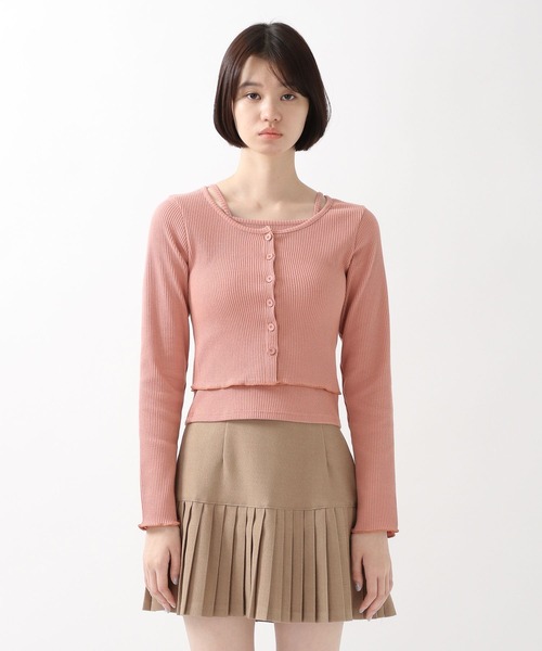 ALAND（エーランド）の「3.3Field Trip／キャミSET RIBカーディガン  2261505（カーディガン/ボレロ・レディース・ブラック/ベージュ/ピンク・FREE）」の16枚目の写真