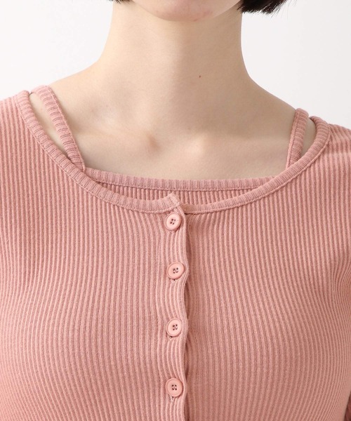 ALAND（エーランド）の「3.3Field Trip／キャミSET RIBカーディガン  2261505（カーディガン/ボレロ・レディース・ブラック/ベージュ/ピンク・FREE）」の21枚目の写真