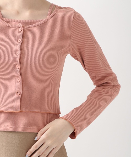 ALAND（エーランド）の「3.3Field Trip／キャミSET RIBカーディガン  2261505（カーディガン/ボレロ・レディース・ブラック/ベージュ/ピンク・FREE）」の22枚目の写真