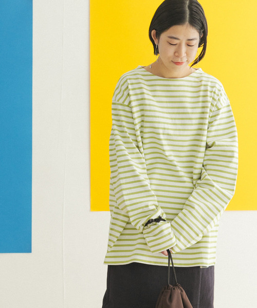 FORK&SPOON(フォークアンドスプーン)の「『ユニセックス』FORK&SPOON ボートネックボーダー(Tシャツ/カットソー・メンズ・グリーン系その他/ホワイト系その他/ブルー系その他/ブラック系その他・3/5/4)」の15枚目の写真