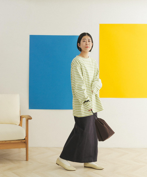 FORK&SPOON(フォークアンドスプーン)の「『ユニセックス』FORK&SPOON ボートネックボーダー(Tシャツ/カットソー・メンズ・グリーン系その他/ホワイト系その他/ブルー系その他/ブラック系その他・3/5/4)」の17枚目の写真