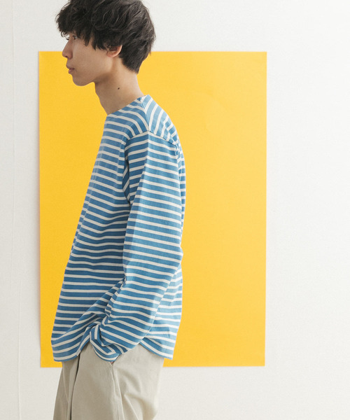 FORK&SPOON(フォークアンドスプーン)の「『ユニセックス』FORK&SPOON ボートネックボーダー(Tシャツ/カットソー・メンズ・グリーン系その他/ホワイト系その他/ブルー系その他/ブラック系その他・3/5/4)」の20枚目の写真