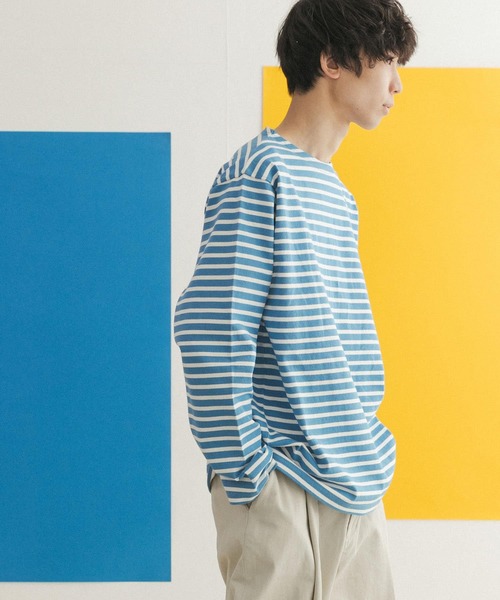 FORK&SPOON(フォークアンドスプーン)の「『ユニセックス』FORK&SPOON ボートネックボーダー(Tシャツ/カットソー・メンズ・グリーン系その他/ホワイト系その他/ブルー系その他/ブラック系その他・3/5/4)」の22枚目の写真