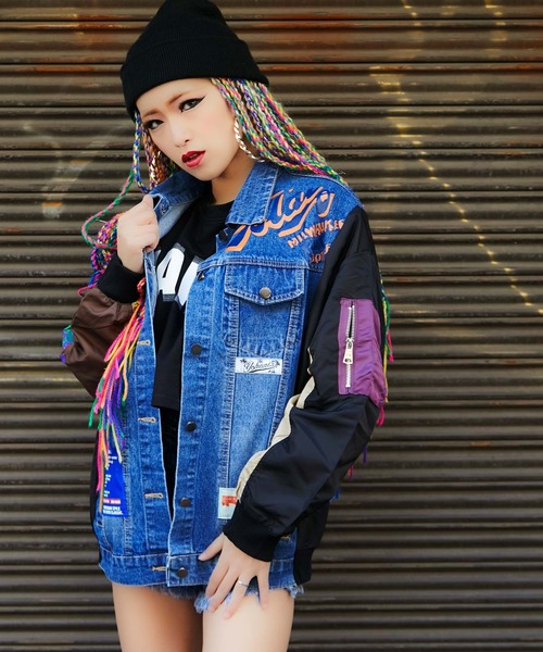 babyShoop（ベイビーシュープ）の「ナイロン切り替えデニムジャケット 