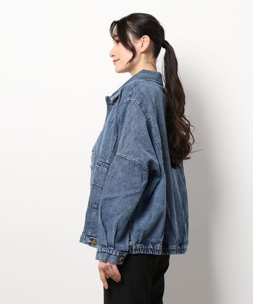 Cham.（チャム）の「オーバーサイズデニムジャケット（デニムジャケット・レディース・ブルー・F）」の3枚目の写真