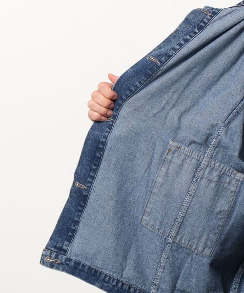 Cham.（チャム）の「オーバーサイズデニムジャケット（デニムジャケット・レディース・ブルー・F）」の4枚目の写真