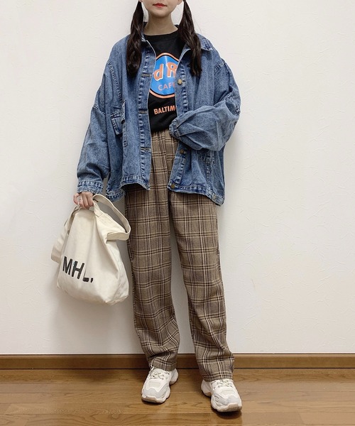 Cham.（チャム）の「オーバーサイズデニムジャケット（デニムジャケット・レディース・ブルー・F）」の9枚目の写真