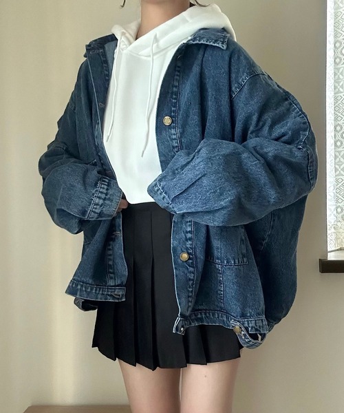Cham.（チャム）の「オーバーサイズデニムジャケット（デニムジャケット・レディース・ブルー・F）」の15枚目の写真