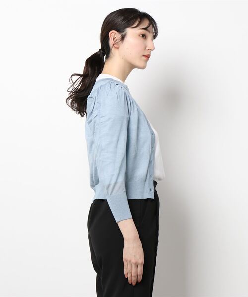 LILY BROWN リリーブラウン 新品 シアーボレロフリルカーデ LGRY LILY BROWN（リリーブラウン）の「シアーフリルボレロカーデ