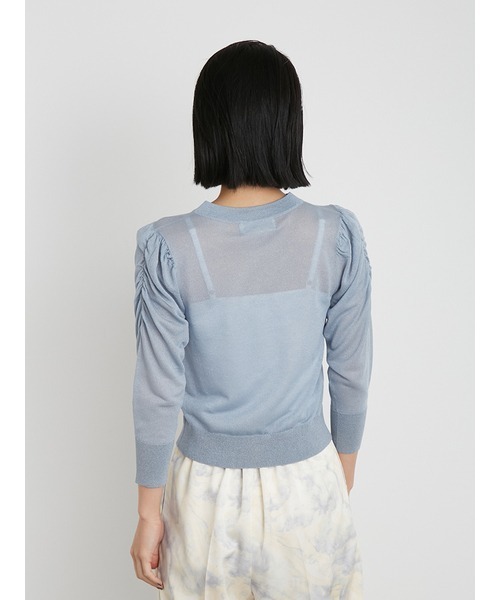 LILY BROWN リリーブラウン 新品 シアーボレロフリルカーデ LGRY LILY BROWN（リリーブラウン）の「シアーフリルボレロカーデ