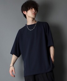 Cut georgette Big silhouette mock neck pullover/カット ジョーゼット ビッグシルエット モックネック プルオーバー