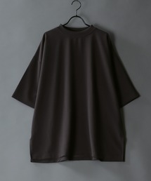 Cut georgette Big silhouette mock neck pullover/カット ジョーゼット ビッグシルエット モックネック プルオーバー