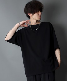SITRY | Cut georgette Big silhouette mock neck pullover/カット ジョーゼット ビッグシルエット モックネック プルオーバー(Tシャツ/カットソー)