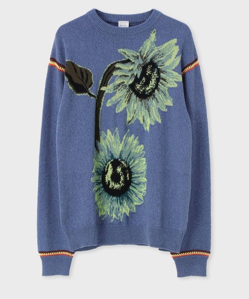 Paul Smith(ポールスミス)の「"Sunflower" クルーネック ニット / 123407 143X(ニット/セーター・メンズ・イエロー/ブルー・MEDIUM/LARGE)」の2枚目の写真