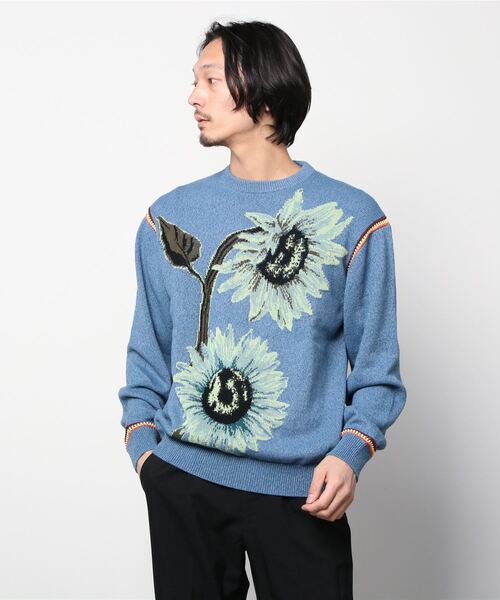 Paul Smith(ポールスミス)の「"Sunflower" クルーネック ニット / 123407 143X(ニット/セーター・メンズ・イエロー/ブルー・MEDIUM/LARGE)」の5枚目の写真