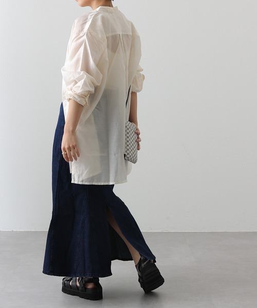 COLONY 2139（コロニートゥーワンスリーナイン）の「マチ入りデニムマーメイドスカート（スカート・レディース・ネイビー/ブラック/ブルー・FREE）」の21枚目の写真