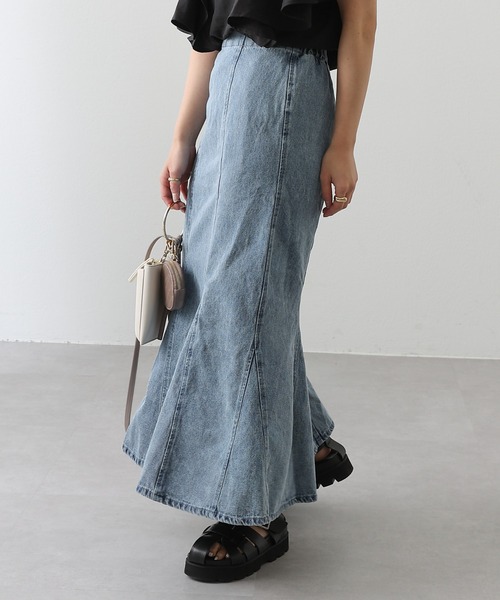 COLONY 2139（コロニートゥーワンスリーナイン）の「マチ入りデニムマーメイドスカート（スカート・レディース・ネイビー/ブラック/ブルー・FREE）」の17枚目の写真