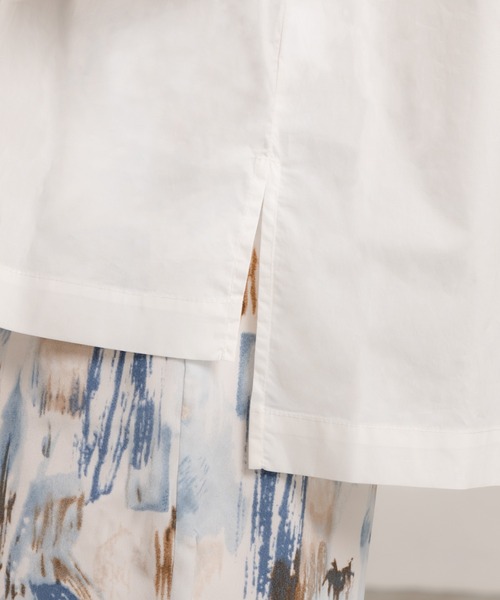 Ezick（エジック）の「タイプライターギャザーブラウス（シャツ/ブラウス・レディース・オレンジ/オフホワイト・FREE）」の19枚目の写真