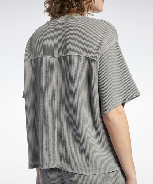 Reebok（リーボック）の「 クラシックス ナチュラルダイ ワッフル Tシャツ / Classics Natural Dye Waffle T-Shirt /（Tシャツ/カットソー・レディース・ライトグレー/スカイブルー・SMALL/MEDIUM/LARGE/X-LARGE）」の5枚目の写真