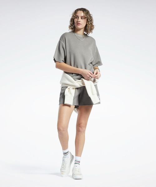 Reebok（リーボック）の「 クラシックス ナチュラルダイ ワッフル Tシャツ / Classics Natural Dye Waffle T-Shirt /（Tシャツ/カットソー・レディース・ライトグレー/スカイブルー・SMALL/MEDIUM/LARGE/X-LARGE）」の7枚目の写真